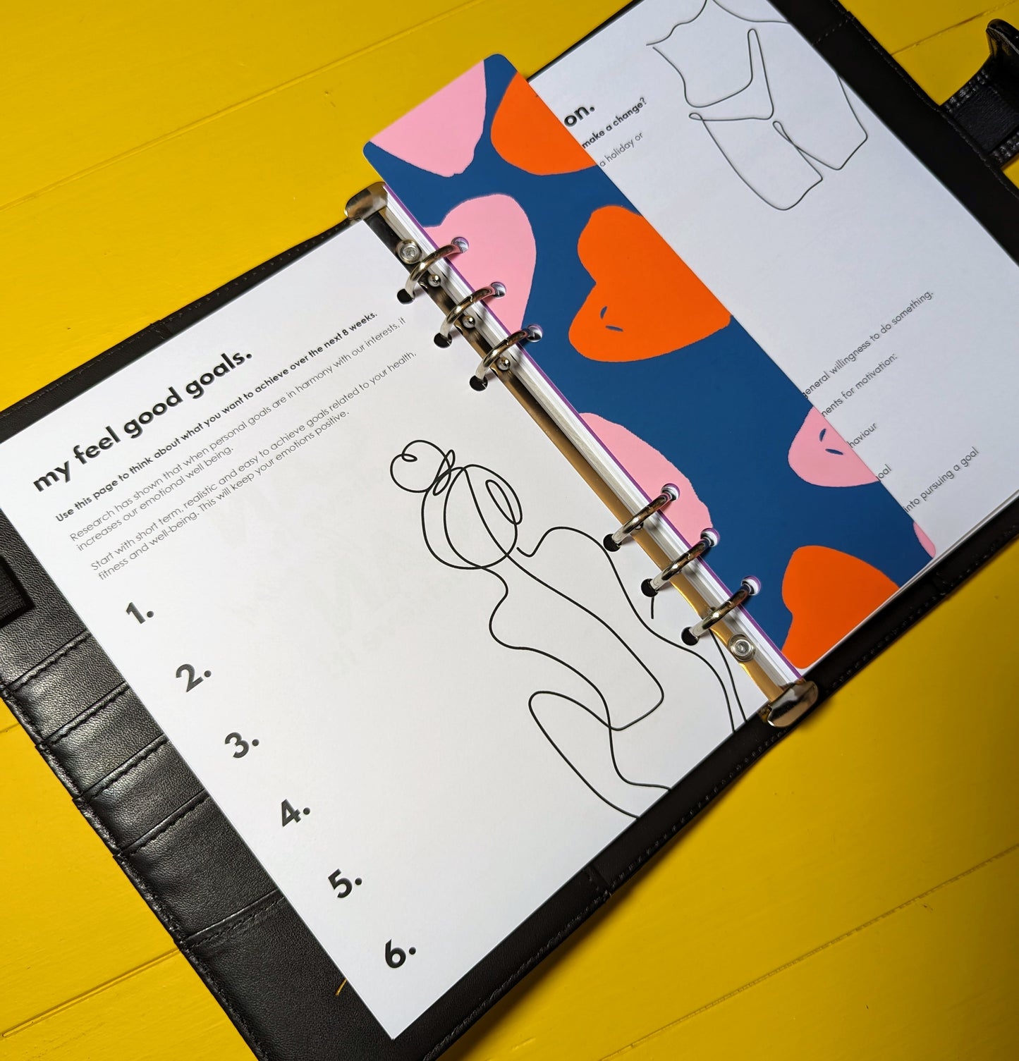 8 Week Food Diary Personal Planner Inserts - Queen of Hearts