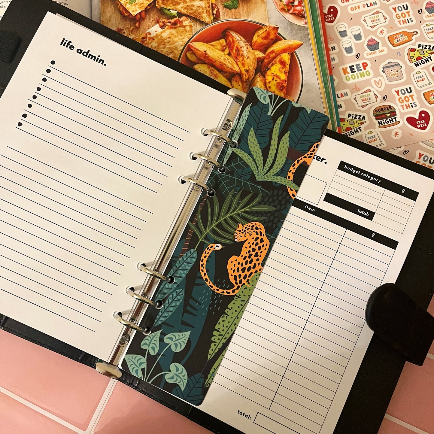 8 Week Food Diary Personal Planner Inserts - Run Wild