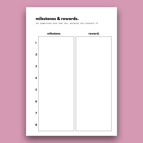 8 Week Food Diary Personal Planner Inserts - Pink Leopard