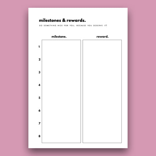 8 Week Food Diary Personal Planner Inserts - Queen of Hearts