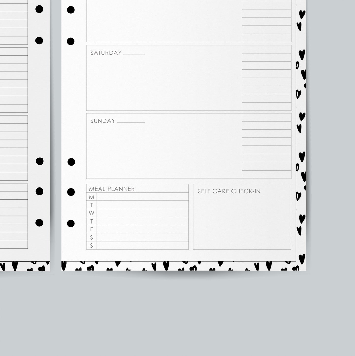 Undated Diary 'Blended Binder' Week to View Inserts