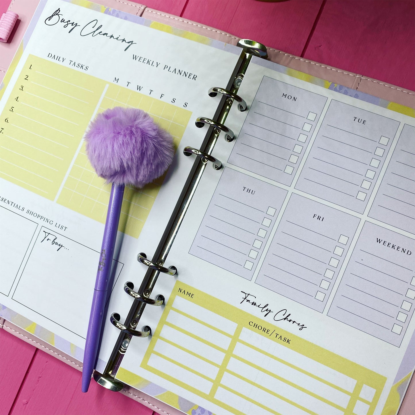 Busy Cleaning Binder 12 week inserts.