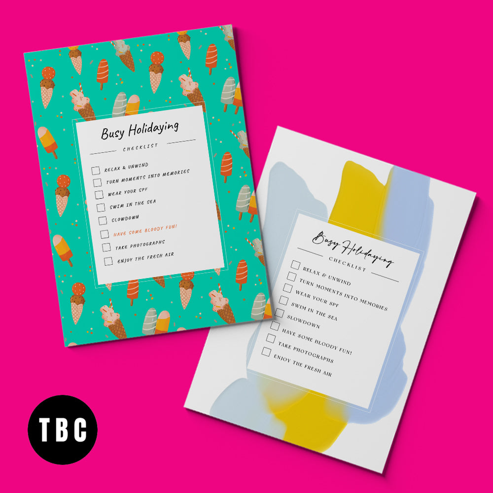 'Busy Holidaying' A5 'Blended Binder' Organiser Inserts