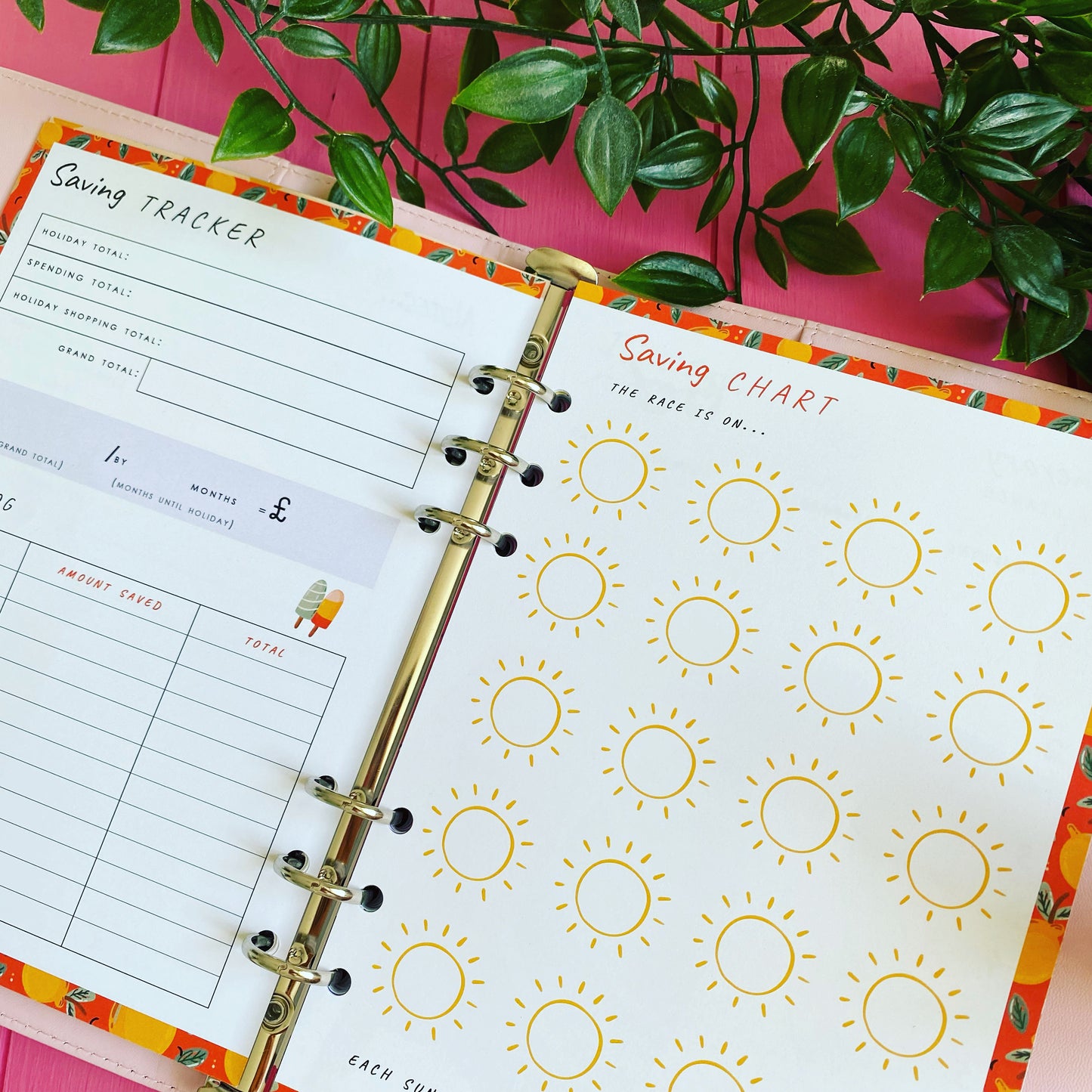 'Busy Holidaying' A5 'Blended Binder' Organiser Inserts