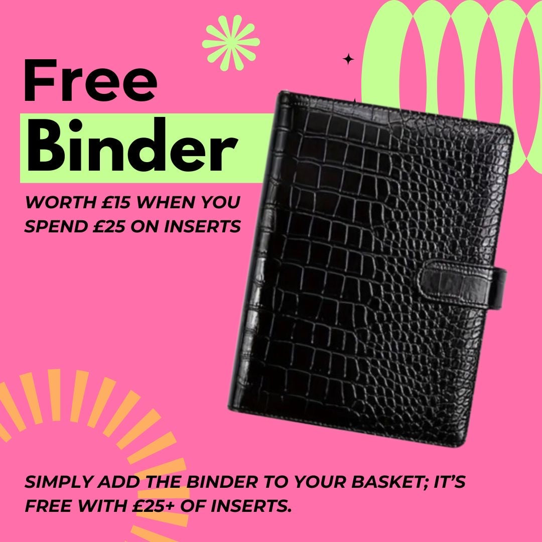 Black croc 'Blended Binder' A5 Organiser