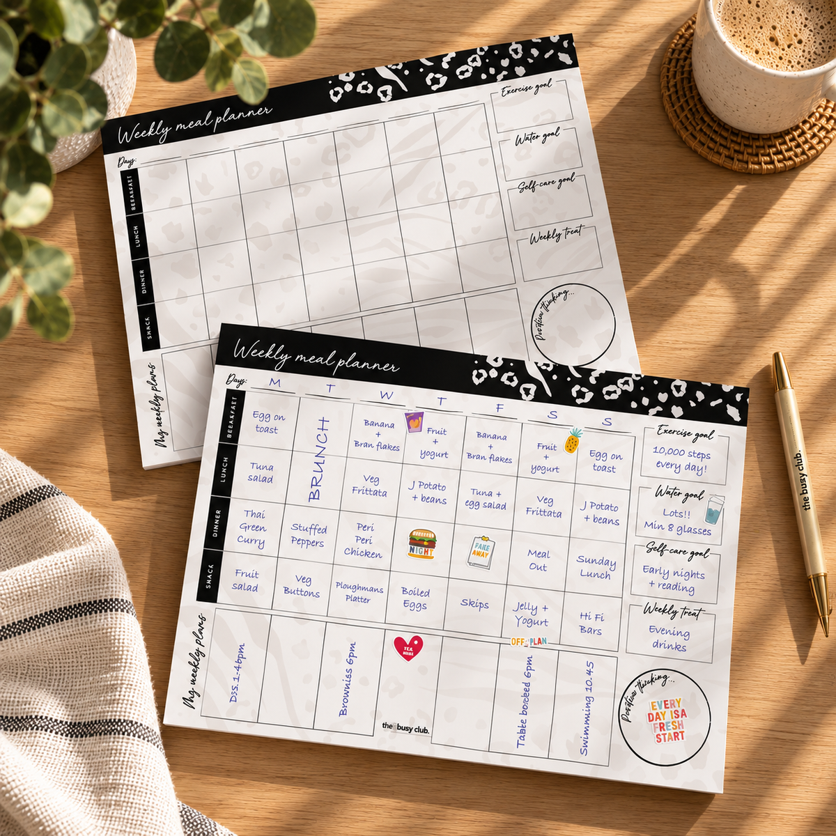 A4 Weekly Meal Planner Pad