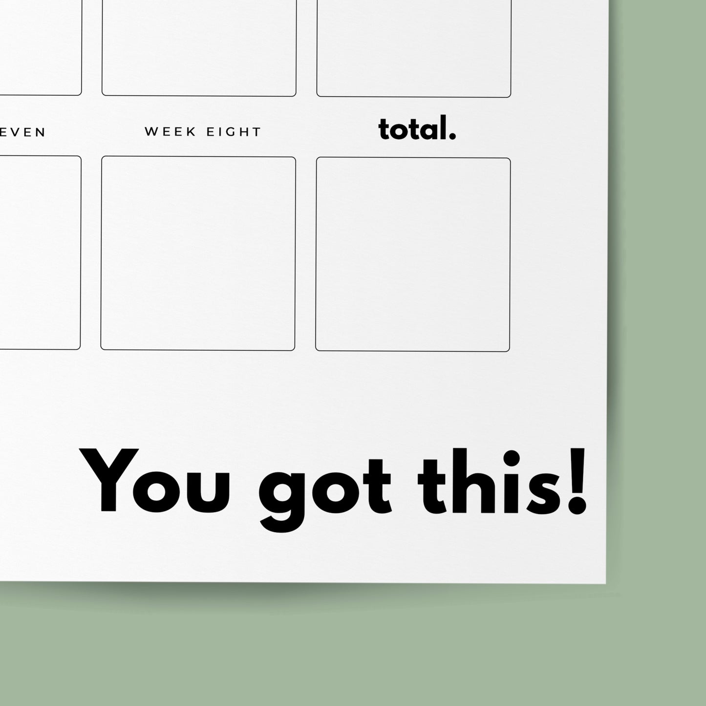 8 Week Countdown | Printable Digital Download