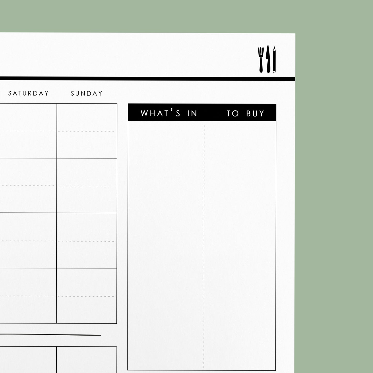 Family Meal Planner | Printable Digital Download