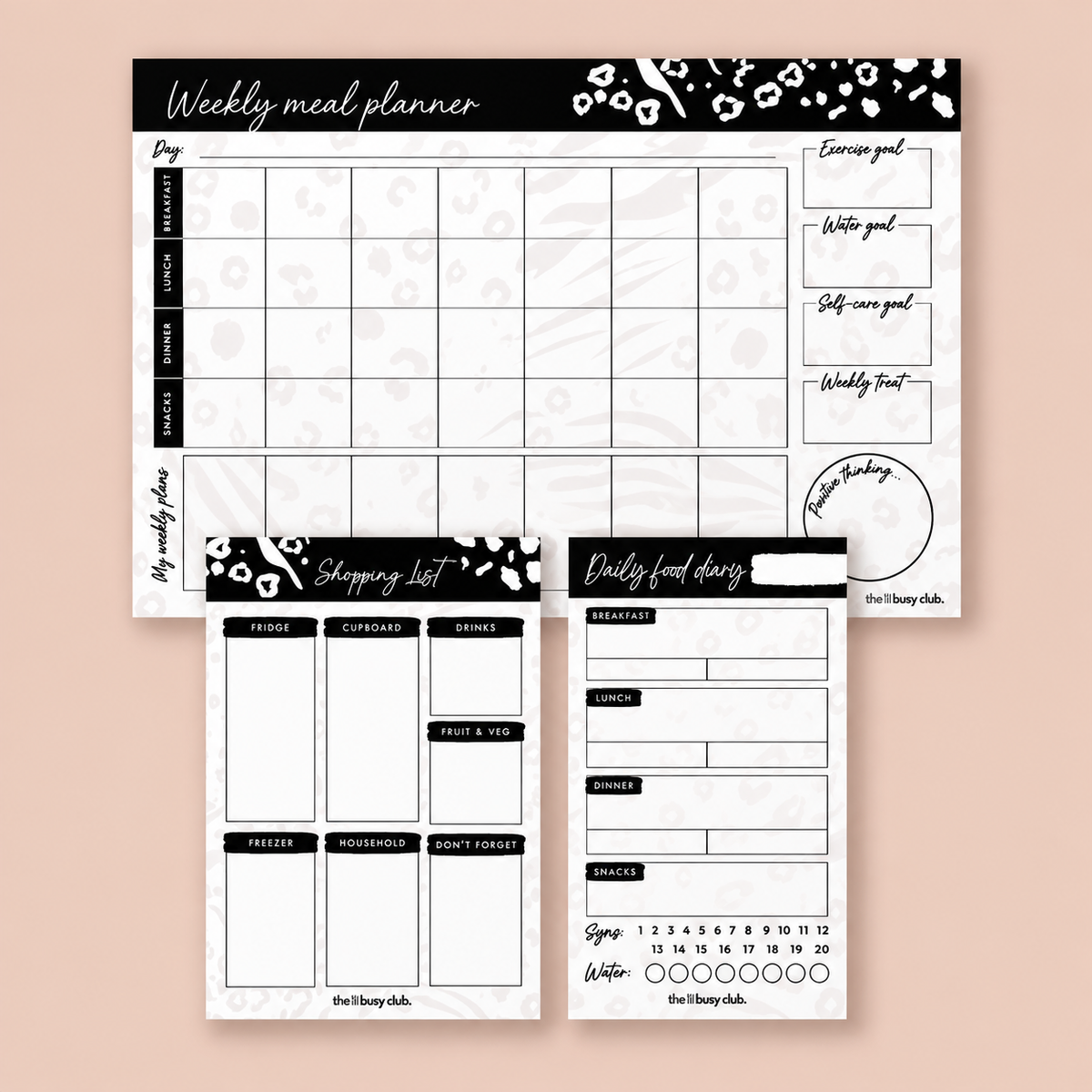 Meal Planning Tear Off Pad Bundle