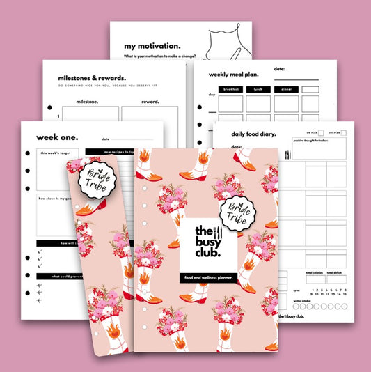 8 Week Food Diary Personal Planner Inserts - Wedding Howdy Love