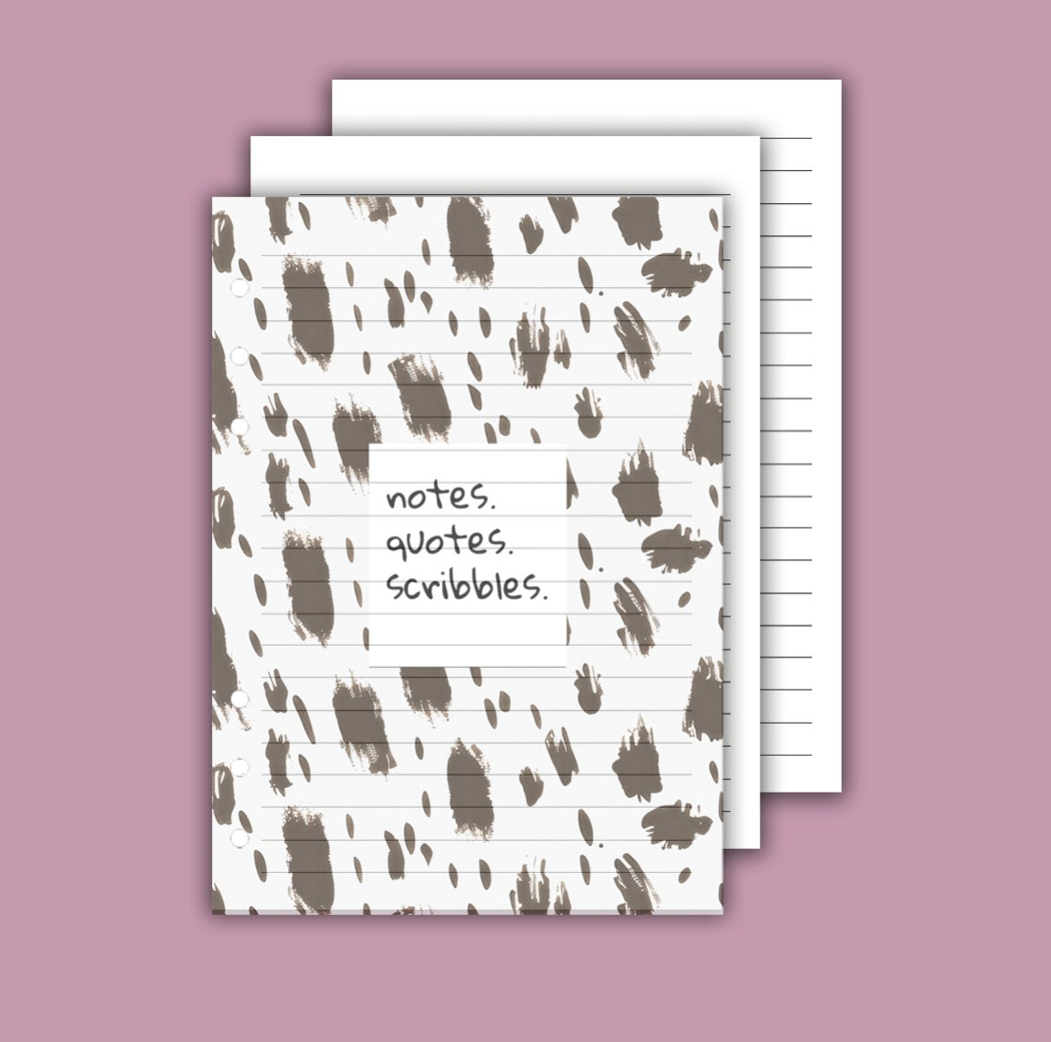 A5 Personal Planner Note Pages - Wild Thing