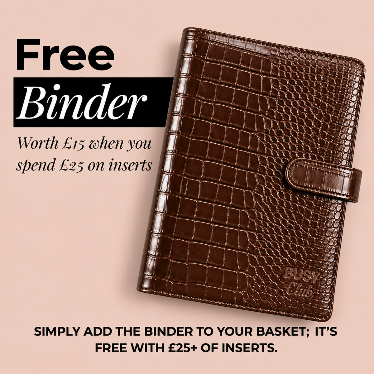 Embossed A5 Ring Binder