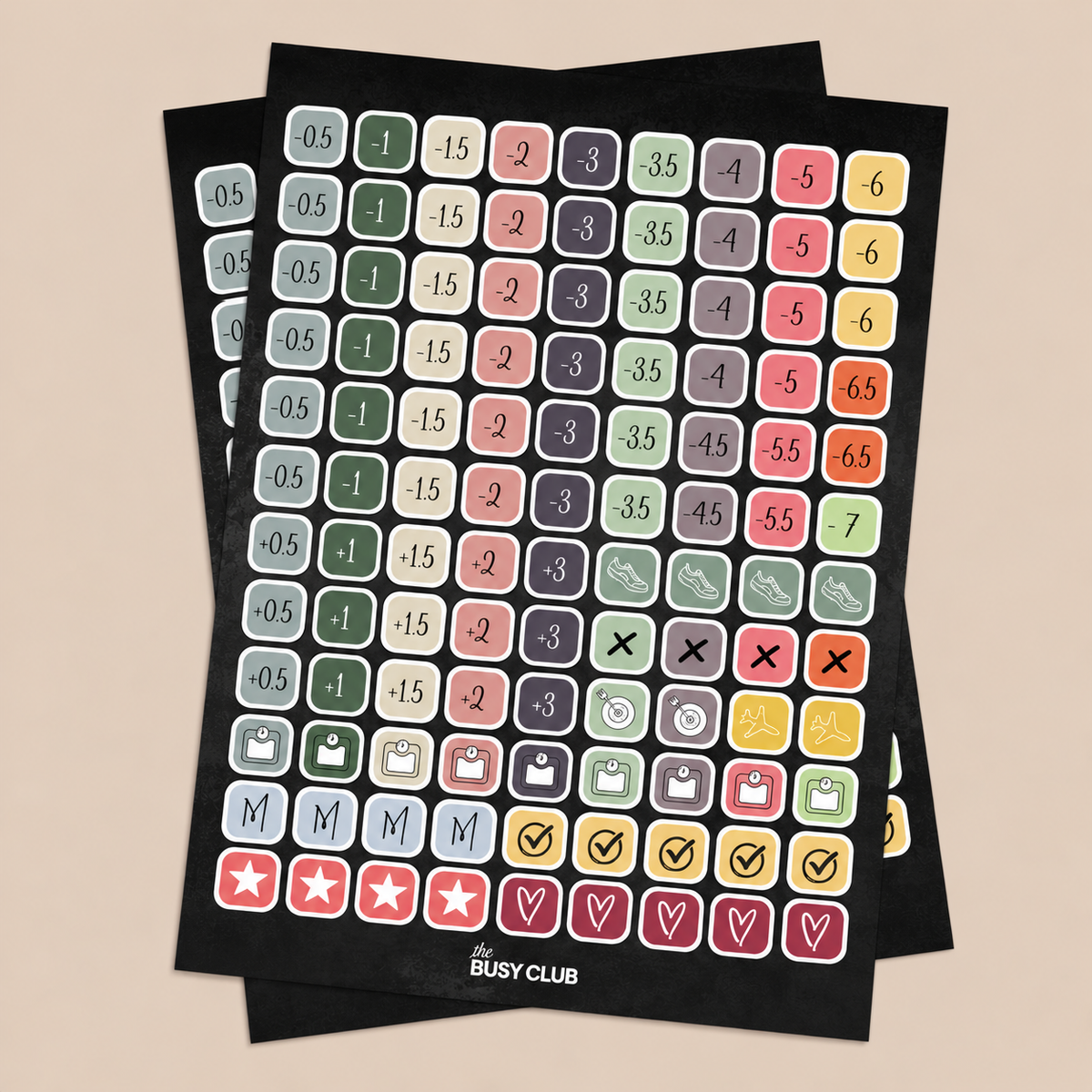 Weight Journey Sticker Sheets