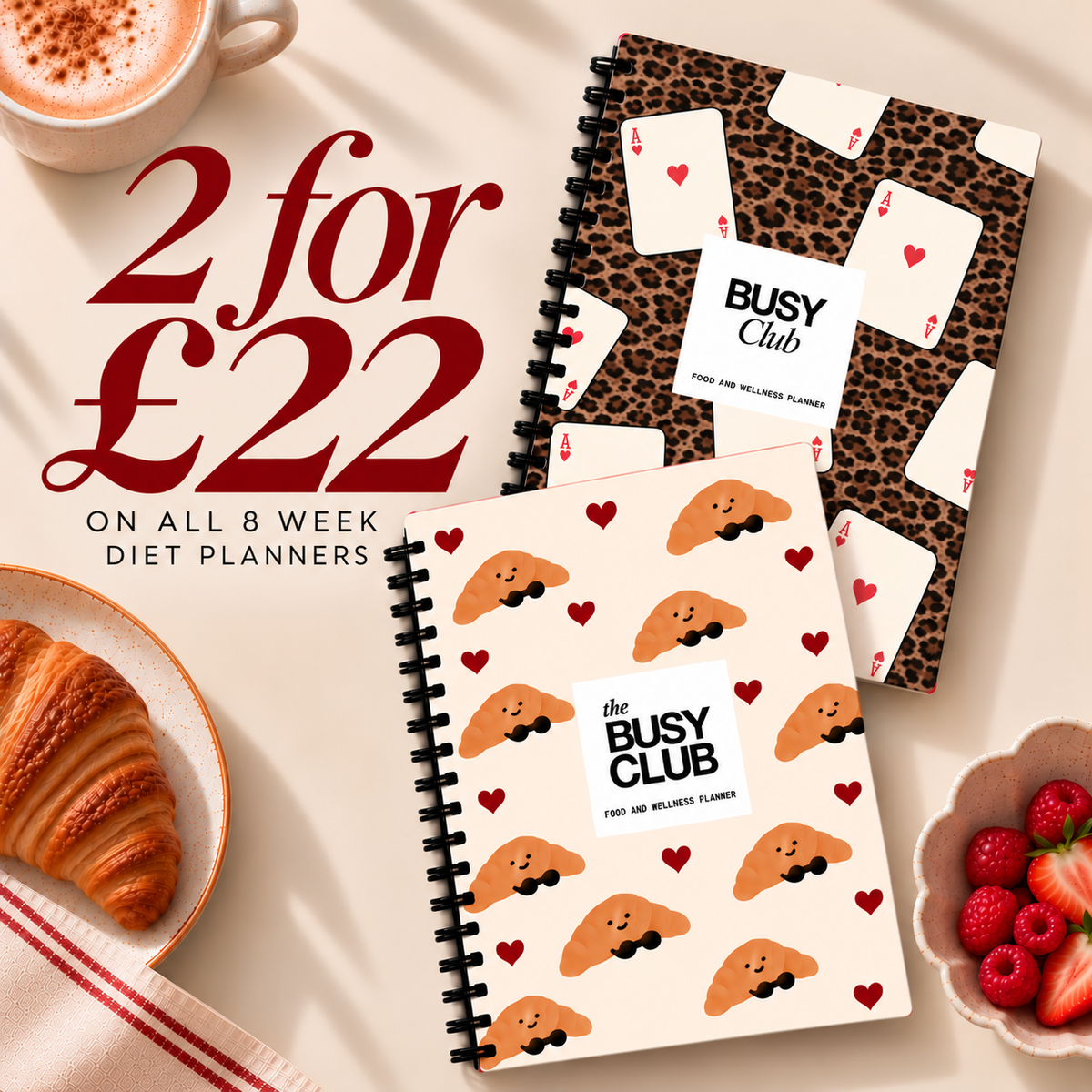 2 for £22 - 8 Week Diet Planners