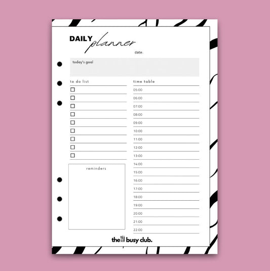 Busy Day Daily Planner 'Blended Binder' Inserts