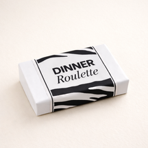 Box with 'Dinner Roulette' text on a white background