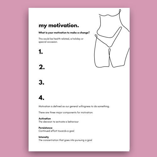 8 Week Food Diary Personal Planner Inserts - Cotton Candy
