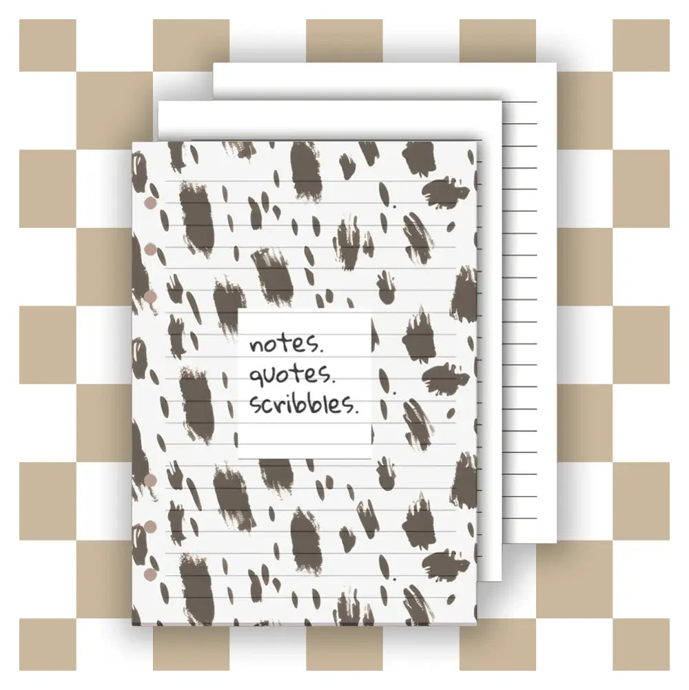 A5 Personal Planner Note Pages - Wild Thing