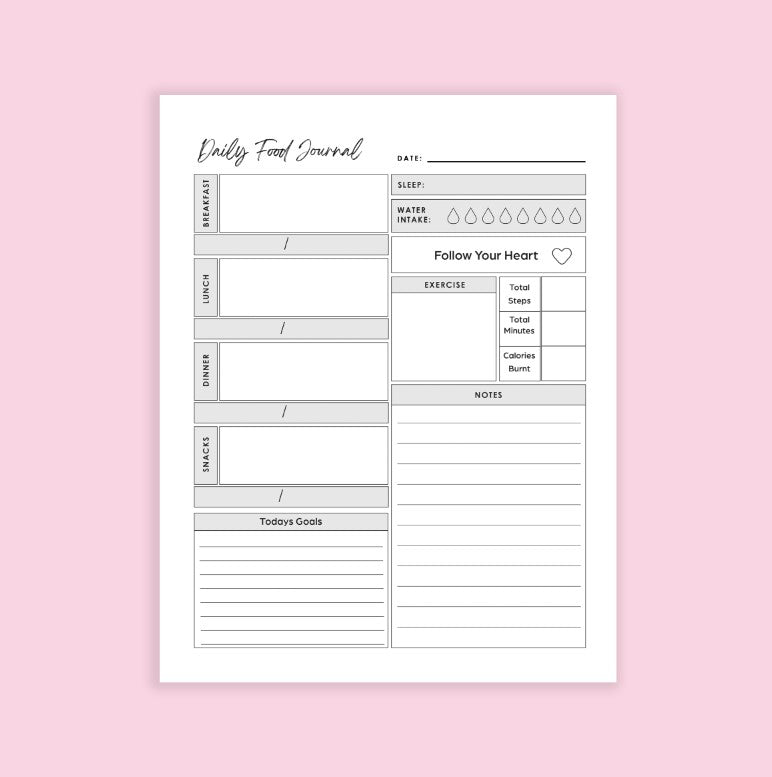 Daily and Weekly Food Planner