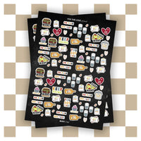 'For the love of food' Sticker Sheets
