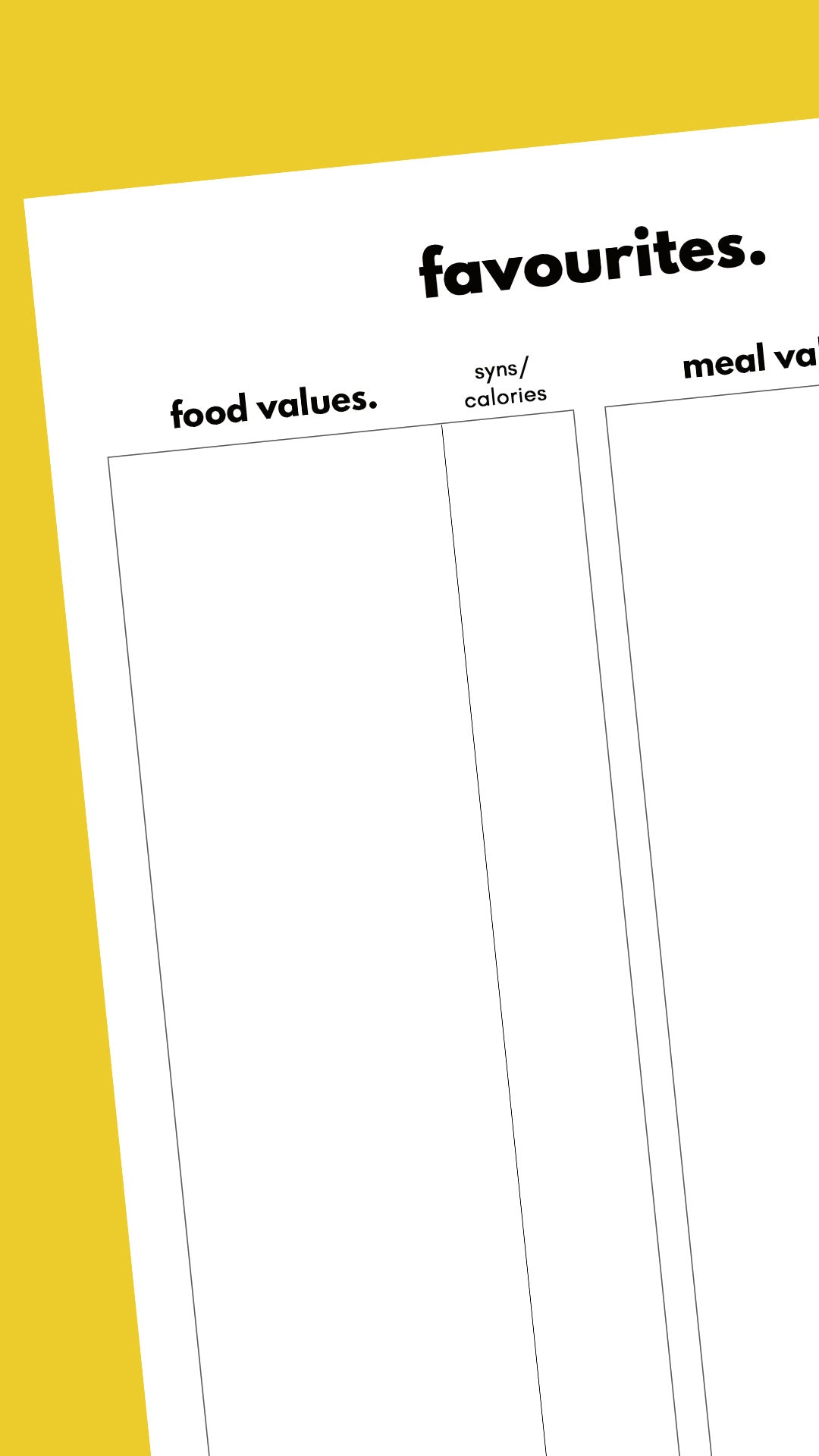 SAMPLE 'Ebony Twist’ 8 week weightloss planner
