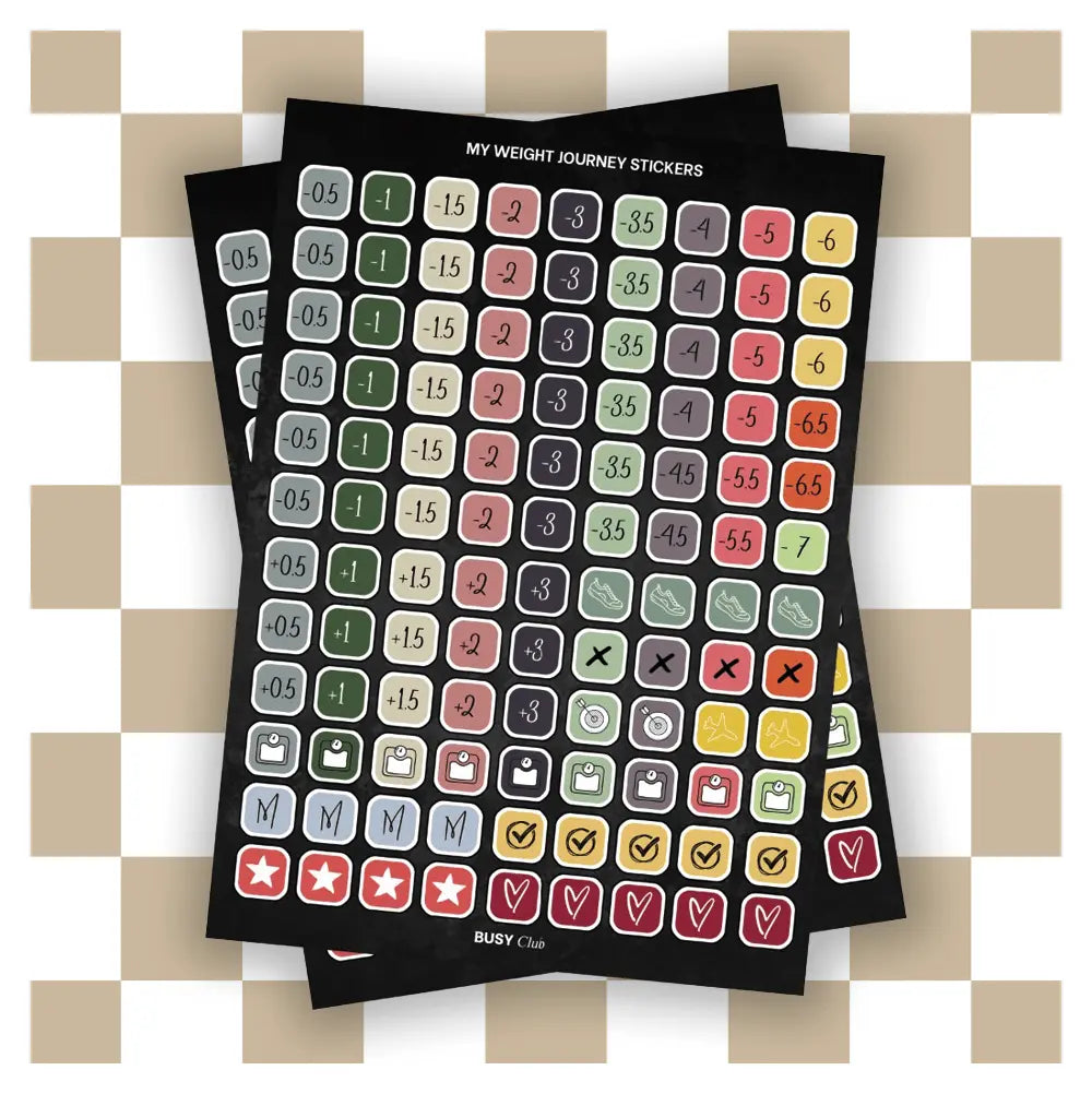 Weight Journey Sticker Sheets