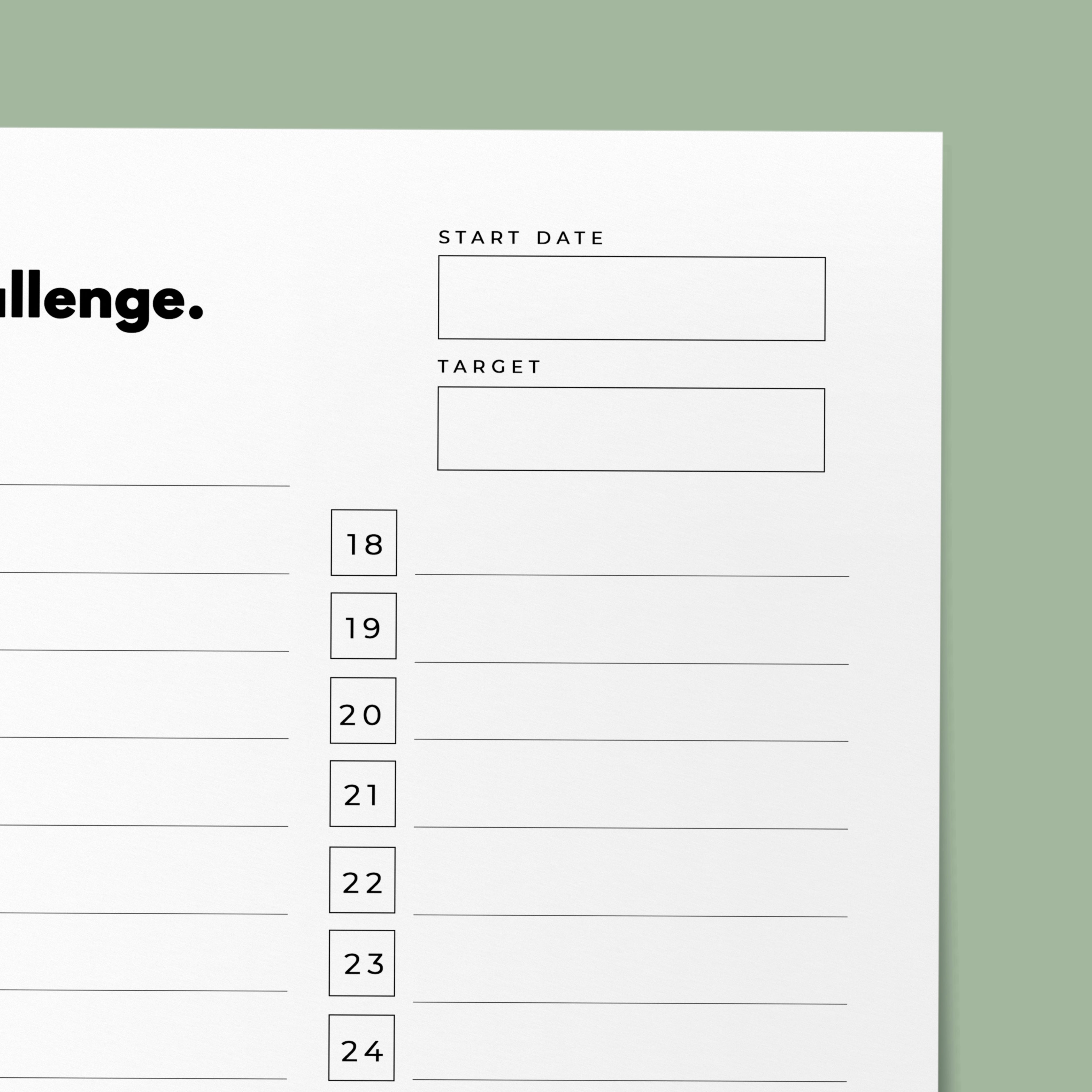Step Challenge | Printable Digital Download