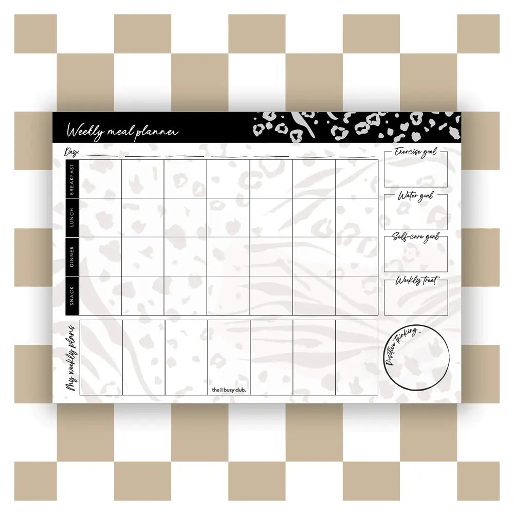 A4 Weekly Meal Planner Pad