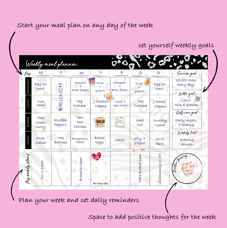 A4 Weekly Meal Planner Pad