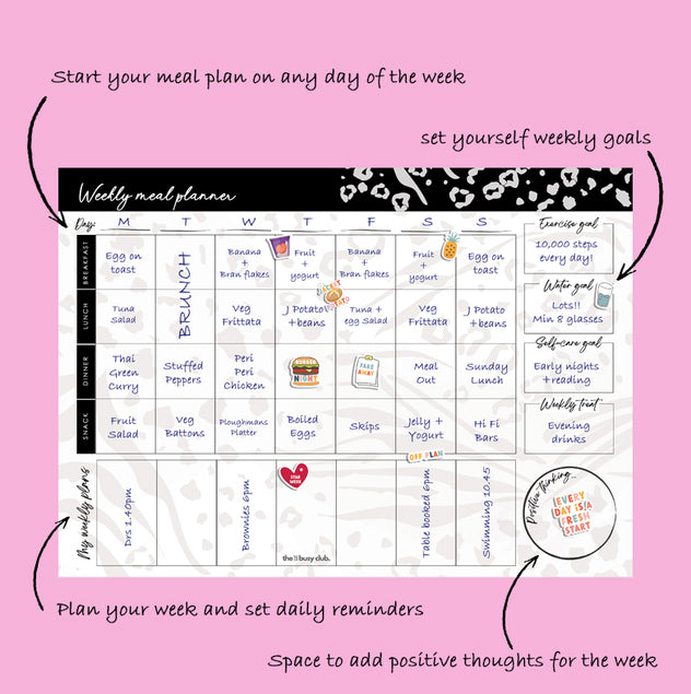 A4 Weekly Meal Planner Pad | The Busy Club