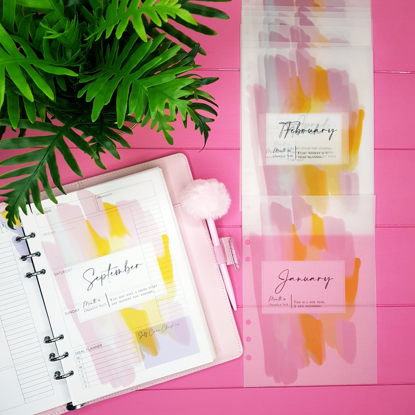A5 Monthly Planner Dividers