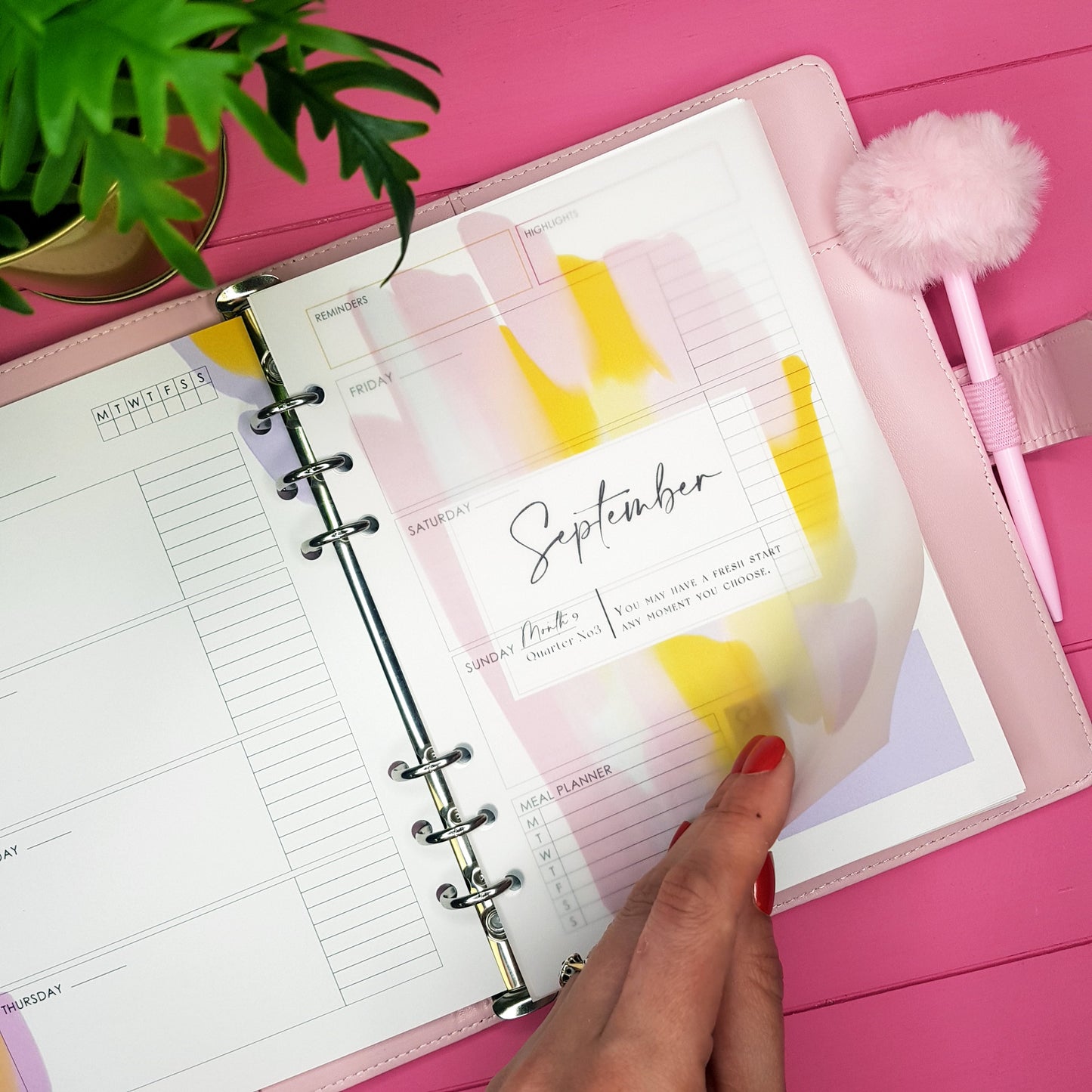 A5 Monthly Planner Dividers