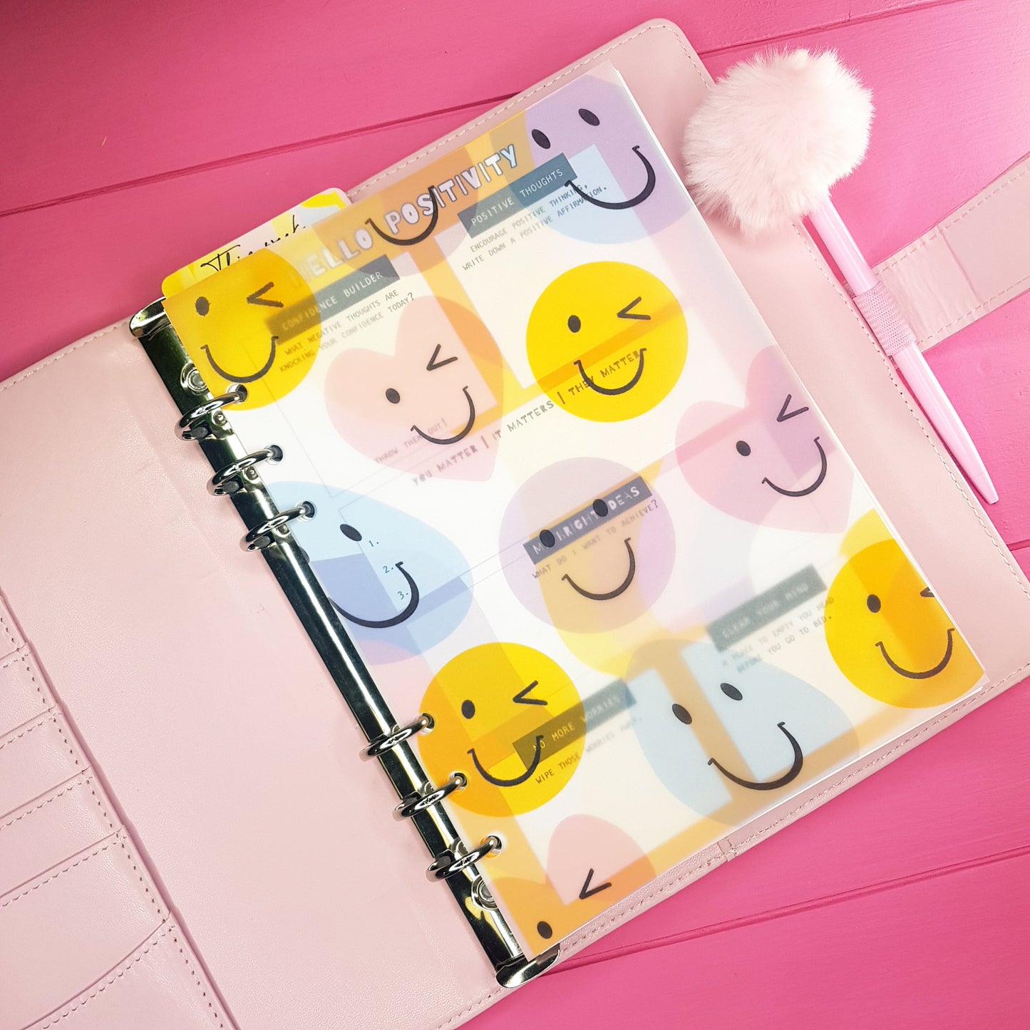 'Hello Positivity' Blended Binder Daily Inserts